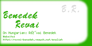 benedek revai business card